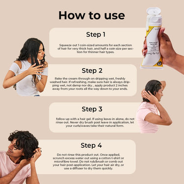 Fix My Curls Leave In Cream | Enriched with Jojoba Oil & Nigella Sativa Seed Oil| Curly And Wavy Hair Cruelty-Free Vegan Frizz Control Hydration
